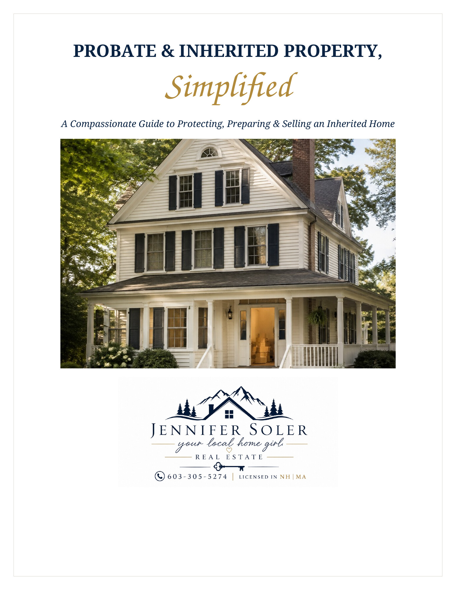 Probate and Inherited Property Simplified guide cover